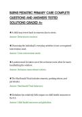 BURNS PEDIATRIC PRIMARY CARE COMPLETE&NewLine;QUESTIONS AND ANSWERS TESTED&NewLine;SOLUTIONS GRADED A&plus;