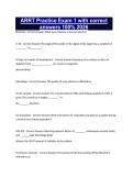 ARRT Practice Exam 1 with correct answers 100&percnt; 2026