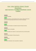 FAC 1502 NOTES FINAL EXAM&NewLine;Questions&NewLine;and Answers Verified Solutions Latest&NewLine;Update