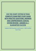 CH5 THE COURT SYSTEM IN TEXAS COMPLETE EXAM PREP STUDY GUIDE WITH PRACTICE QUESTIONS&comma; ANSWERS AND COMPREHENSIVE JUDICIAL SYSTEM REVIEW
