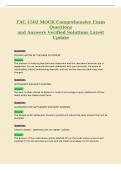 FAC 1502 MOCK Comprehensive Exam&NewLine;Questions&NewLine;and Answers Verified Solutions Latest&NewLine;Update