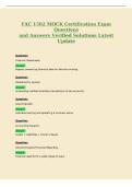 FAC 1502 MOCK Certification Exam&NewLine;Questions&NewLine;and Answers Verified Solutions Latest&NewLine;Update