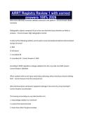 ARRT Registry Review 1 with correct answers 100&percnt; 2026