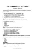 Ohio STNA Certification Exam 2026&sol;2027 &vert; Comprehensive Exam Review &vert; Actual Practice Questions & Detailed Answer Explanations &vert; State Tested Nursing Assistant Prep