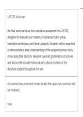 LAT 370 final Actual Exam Questions and Correct Answer with Rationale Latest Update