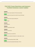 FAC1601 Exam Questions and Answers&NewLine;Verified Solutions Latest Update