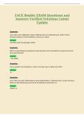 FACE Reality EXAM Questions and&NewLine;Answers Verified Solutions Latest&NewLine;Update