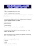 ARRT Practice exam &ndash; core with correct answers 100&percnt; 2026