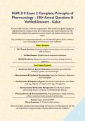 NUR 210 Exam 2 Complete&colon; Principles of Pharmacology &ndash; 100&plus; Actual Questions & Verified Answers - Galen&NewLine;&NewLine;