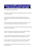 Patient Care ARRT registry prep exam 1 with correct answers 100&percnt; 2026