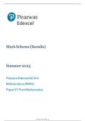 Mark Scheme for A Level Pure Mathematics &lpar;9MA0&rpar; - June 2025&NewLine;