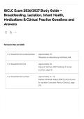 IBCLC Exam 2026&sol;2027 Study Guide &ndash; Breastfeeding&comma; Lactation&comma; Infant Health&comma; Medications & Clinical Practice Questions and Answers&NewLine;
