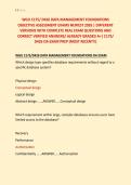 WGU C175&sol; D426 DATA MANAGEMENT FOUNDATIONS &NewLine;OBJECTIVE ASSESSMENT EXAMS NEWEST 2026 &vert; DIFFERENT &NewLine;VERSIONS WITH COMPLETE REAL EXAM QUESTIONS AND &NewLine;CORRECT VERIFIED ANSWERS&sol; ALREADY GRADED A&plus;&vert; C175&sol; &NewLine;D426 OA EXAM PREP &lpar;MOST RECENT&excl;&excl;&rpar;