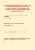 &NewLine;WGU D470 OBJECTIVE ASSESSMENT V1 AND V2 NEWEST 2026 &NewLine;TEST BANK&vert; D470 TRANSPORTATION&comma; LOGISTICS&comma; AND &NewLine;DISTRIBUTION OA EXAM WITH COMPLETE REAL EXAM &NewLine;QUESTIONS AND CORRECT VERIFIED ANSWERS&sol; ALREADY &NewLine;GRADED A&plus; &lpar;MOST RECENT&excl;&excl;&rpar;