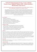 NUR 265 Medical-Surgical Nursing - Exam 2 Ultimate&NewLine;Practice Exam &vert; 2026&sol;2027 Edition &vert; 200&plus; Verified Questions &NewLine;180 Questions with Answers
