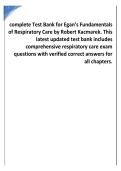 Egan&rsquo;s Fundamentals of Respiratory Care 13th Edition Test Bank &vert; Kacmarek Complete Chapters