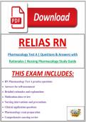 Relias RN Pharmacology Test A &vert; Questions & Answers with Rationales &vert; Nursing Pharmacology Study Guide