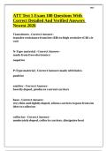 ATT Test 5 Exam 100 Questions With Correct Detailed And Verified Answers Newest 2026