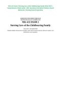 NSG 432 Exam 2 Nursing Care of the Childbearing Family 2026&sol;2027 &vert; Comprehensive Study Guide &vert; 200&plus; Questions & Detailed Evidence-Based Rationales &vert; Nursing Exam Preparation