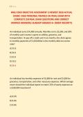 WGU D363 OBJECTIVE ASSESSMENT 2 NEWEST 2026 ACTUAL &NewLine;EXAM&vert; D363 PERSONAL FINANCE OA FINAL EXAM WITH &NewLine;COMPLETE 250 REAL EXAM QUESTIONS AND CORRECT &NewLine;VERIFIED ANSWERS&sol; ALREADY GRADED A&plus; &lpar;MOST RECENT&excl;&excl;&rpar;