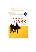 Emergency Care 14th Edition Test Bank &vert; Daniel Limmer Chapters 1&ndash;41 EMT Exam Prep