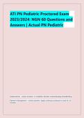 ATI PN Pediatric Proctored Exam&colon; NGN 60 Questions and Answers&vert; Actual PN Pediatric