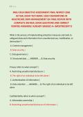 WGU C810 OBJECTIVE ASSESSMENT FINAL NEWEST 2026 &NewLine;ACTUAL EXAM TEST BANK&vert; C810 FOUNDATIONS IN &NewLine;HEALTHCARE DATA MANAGEMENT OA FINAL REVIEW WITH &NewLine;COMPLETE 300 REAL EXAM QUESTIONS AND CORRECT &NewLine;VERIFIED ANSWERS&sol; ALREADY GRADED A&plus; &lpar;MOSTRECENT&excl;&excl;&rpar;
