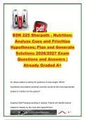 BSN 225 EXAM COMPLETE PACKAGE DEAL
