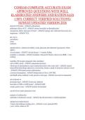 COMSAE COMPLETE ACCURATE EXAM &NewLine;APPROVED QUESTIONS WITH WELL &NewLine;ELABORATED ANSWERS AND RATIONALES &NewLine;&lpar;100&percnt; CORRECT VERIFIED SOLUTIONS&rpar; &NewLine;NEWEST UPDATED VERSION 2026 