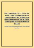 RBC 1 CALIFORNIA P&period;O&period;S&period;T TEST STUDY GUIDE COMPLETE EXAM PREP WITH PRACTICE QUESTIONS&comma; ANSWERS AND COMPREHENSIVE LAW ENFORCEMENT REVIEW