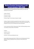 Medical Surgical Assessment A with correct answers 100&percnt; 2026