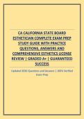 CA CALIFORNIA STATE BOARD ESTHETICIAN COMPLETE EXAM PREP STUDY GUIDE WITH PRACTICE QUESTIONS&comma; ANSWERS AND COMPREHENSIVE ESTHETICS LICENSE REVIEW
