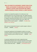 WGU C224 OBJECTIVE ASSESSMENT 2 NEWEST 2026 ACTUAL &NewLine;EXAM&vert; C224 RESEARCH FOUNDATIONS OA EXAM WITH &NewLine;COMPLETE 250 REAL EXAM QUESTIONS AND CORRECT &NewLine;VERIFIED ANSWERS&sol; ALREADY GRADED A&plus; &lpar;MOST RECENT&excl;&excl;&rpar; 
