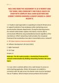 WGU D402 OBJECTIVE ASSESSMENT V1 & V2 NEWEST 2026 &NewLine;TEST BANK&vert; D402 COMMUNITY AND PUBLIC HEALTH OA &NewLine;EXAM WITH COMPLETE REAL EXAM QUESTIONS AND &NewLine;CORRECT VERIFIED ANSWERS&sol; ALREADY GRADED A&plus; &lpar;MOST &NewLine;RECENT&excl;&excl;&rpar;