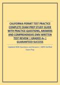 CALIFORNIA PERMIT TEST PRACTICE COMPLETE EXAM PREP STUDY GUIDE WITH PRACTICE QUESTIONS&comma; ANSWERS AND COMPREHENSIVE DMV WRITTEN TEST REVIEW