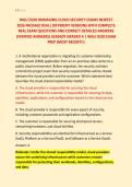 WGU D320 MANAGING CLOUD SECURITY EXAMS NEWEST &NewLine;2026 PACKAGE DEAL&vert; DIFFERENT VERSIONS WITH COMPLETE &NewLine;REAL EXAM QUESTIONS AND CORRECT DETAILED ANSWERS &NewLine;&lpar;VERIFIED ANSWERS&rpar; ALREADY GRADED A &vert; WGU D320 EXAM &NewLine;PREP &lpar;MOST RECENT&excl;&excl;&rpar;