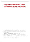 NU 150 Exam 3 Pharmacology Review&colon; 200 Verified Q&As &lpar;2026&sol;2027 Update&rpar;