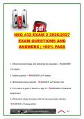 NSG 432 Exam 2 2026&sol;2027 &vert; 40 Questions & Answers &vert; Labor&comma; FHR&comma; Leopold Maneuvers&comma; Epidural & Obstetric Nursing