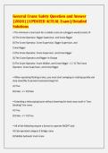 General Crane Safety Question and Answer&NewLine;&lbrack;2026&rsqb; &vert; UPDATED ACTUAL Exam &vert; Detailed&NewLine;Solutions