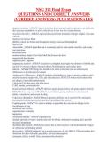 NSG 318 Final Exam 2026 &vert; Practice Questions&comma; Verified Answers & Detailed Rationales Study Guide