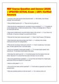 MSF Course Question and Answer &lbrack;2026&rsqb;&NewLine;&vert; UPDATED ACTUAL Exam &vert; 100&percnt; Verified&NewLine;Answers