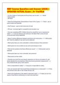 MSF Course Question and Answer &lbrack;2026&rsqb; &vert;&NewLine;UPDATED ACTUAL Exam &vert; A&plus; Verified
