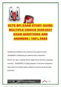 SCTE BPI Exam Study Guide 2026&sol;2027 &vert; 150&plus; Questions & Answers &vert; Cable&comma; HFC&comma; Broadband&comma; Telephony&comma; MoCA & Installation &vert; SCTE