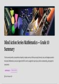 Summary -  Grade 10 Mathematics Mind Action Series