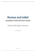 Romeo and Juliet Complete Revision Notes &plus; Question Plans &plus; Grade 9 Exemplar &vert; Edexcel GCSE English Literature &vert; Grade 8-9
