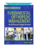 TEST BANK FOR FUNDAMENTAL ORTHOPEDIC MANAGEMENT for the Physical Therapist &NewLine;Assistant 4th edition by Robert C&period; Manske COMPLETE GUIGE 2025