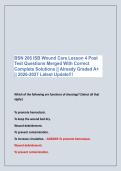 BSN 206 ISB Wound Care Lesson 4 Post &NewLine;Test Questions Merged With Correct &NewLine;Complete Solutions &vert;&vert; Already Graded A&plus; &NewLine;&vert;&vert; 2026-2027 Latest Update&excl;&excl;&excl;