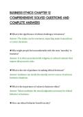 BUSINESS ETHICS CHAPTER 12&NewLine;COMPREHENSIVE SOLVED QUESTIONS AND&NewLine;COMPLETE ANSWERS&NewLine;