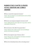 BUSINESS ETHICS CHAPTER 12 UPDATED&NewLine;ACTUAL QUESTIONS AND CORRECT&NewLine;ANSWERS&NewLine;