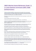 CWEA Collections System Maintenance&comma; Grade 1&comma; 2&comma; 3&comma; 4&comma; Exam Questions and Answers